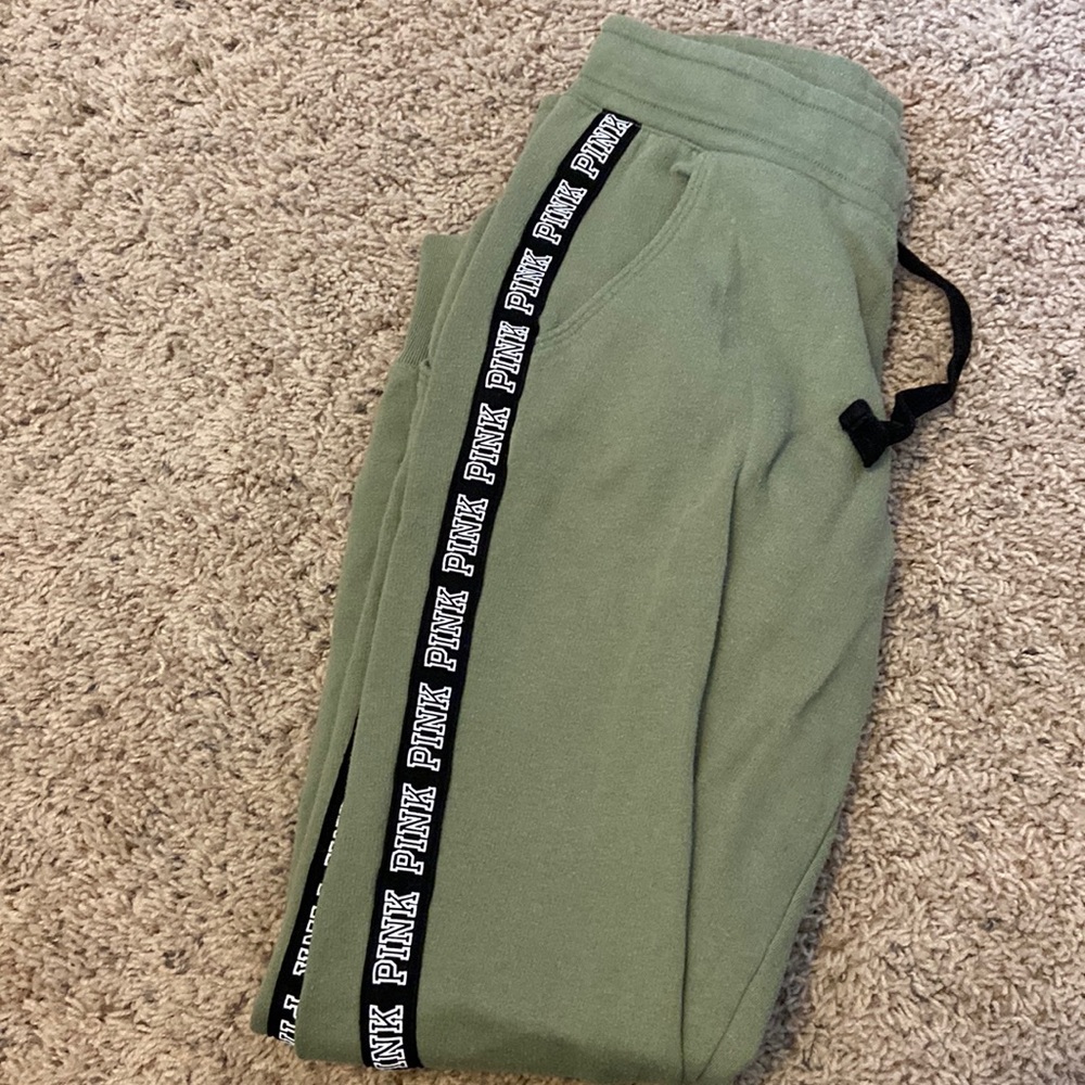 Green pink sweatpants
